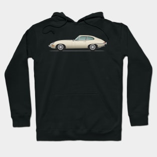 Jaguar E Type Fixed Head Coupe Old English White Hoodie